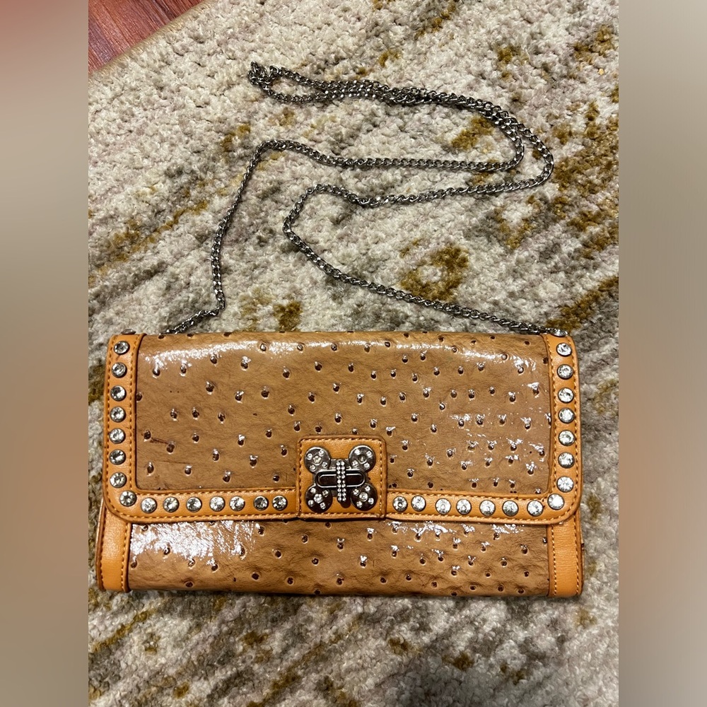 Faux Ostrich Leather Mini Bag